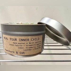 Heal Your Inner Child Candle with Crystals (strawberries & cream) - $15